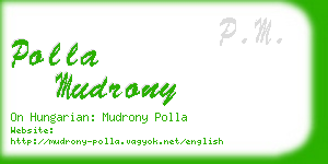 polla mudrony business card